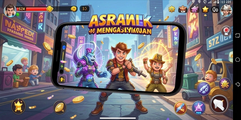 Screenshot dari gameplay 5ZK dengan tantangan arcade yang seru.