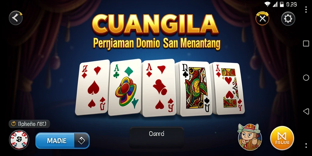 Tampilan gameplay menarik dari CUANGILA dengan banyak fitur Domino.