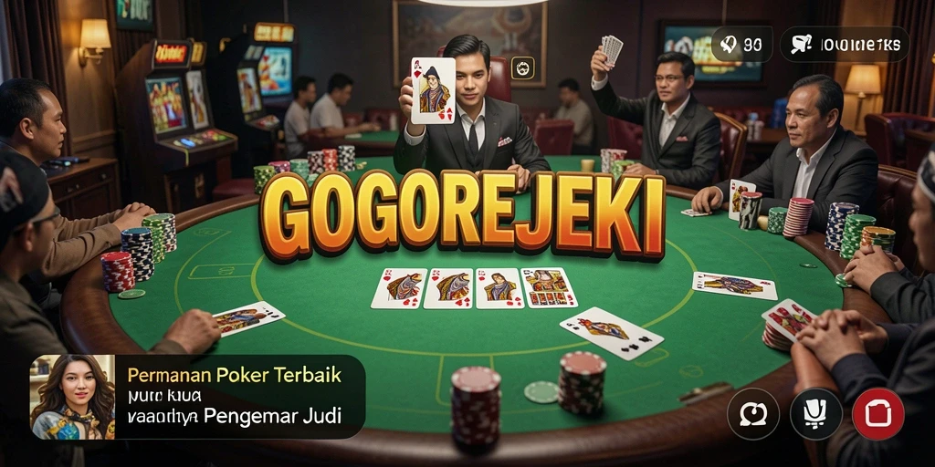 Gameplay poker menegangkan di GOGOREJEKI dengan fitur turnamen.
