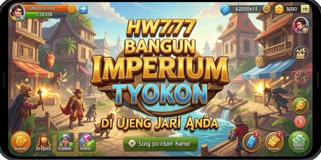 Tampilan gameplay HW777 yang menarik dengan manajemen bisnis yang dinamis.