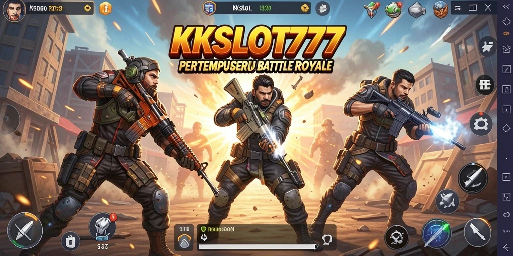 Gameplay seru Battle Royale KKSLOT777 dengan aksi mendebarkan.