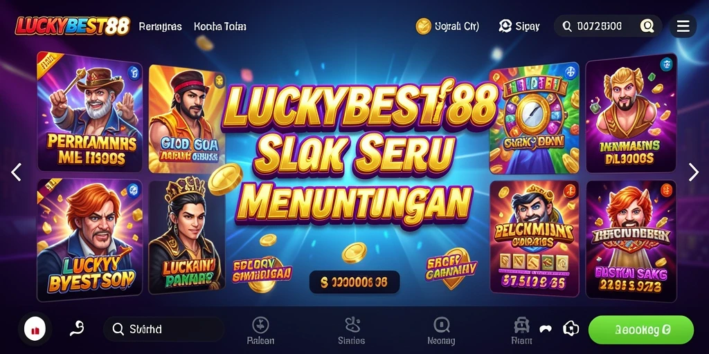 Tampilan gameplay menarik dari LUCKYBEST88 saat memutar gulungan slot.