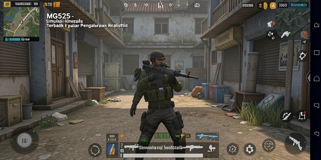 Tampilan gameplay yang realistis dan menantang di MG525.