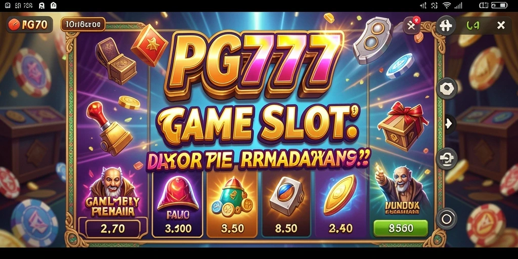 Tampilan gameplay PG777 yang menarik dan penuh warna dalam permainan Slot.