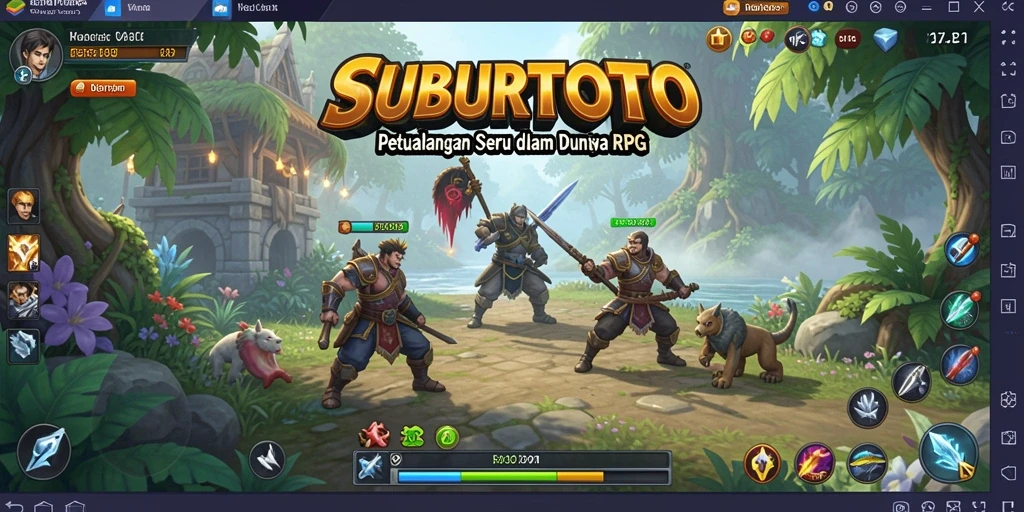 Tangkapan layar SUBURTOTO menampilkan aksi mendebarkan dalam pertempuran RPG.