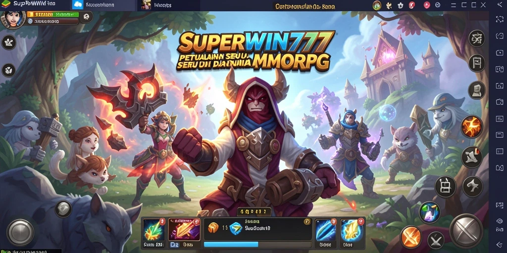 Gameplay SUPERWIN777 menampilkan pertempuran seru dan eksplorasi dunia yang luas.